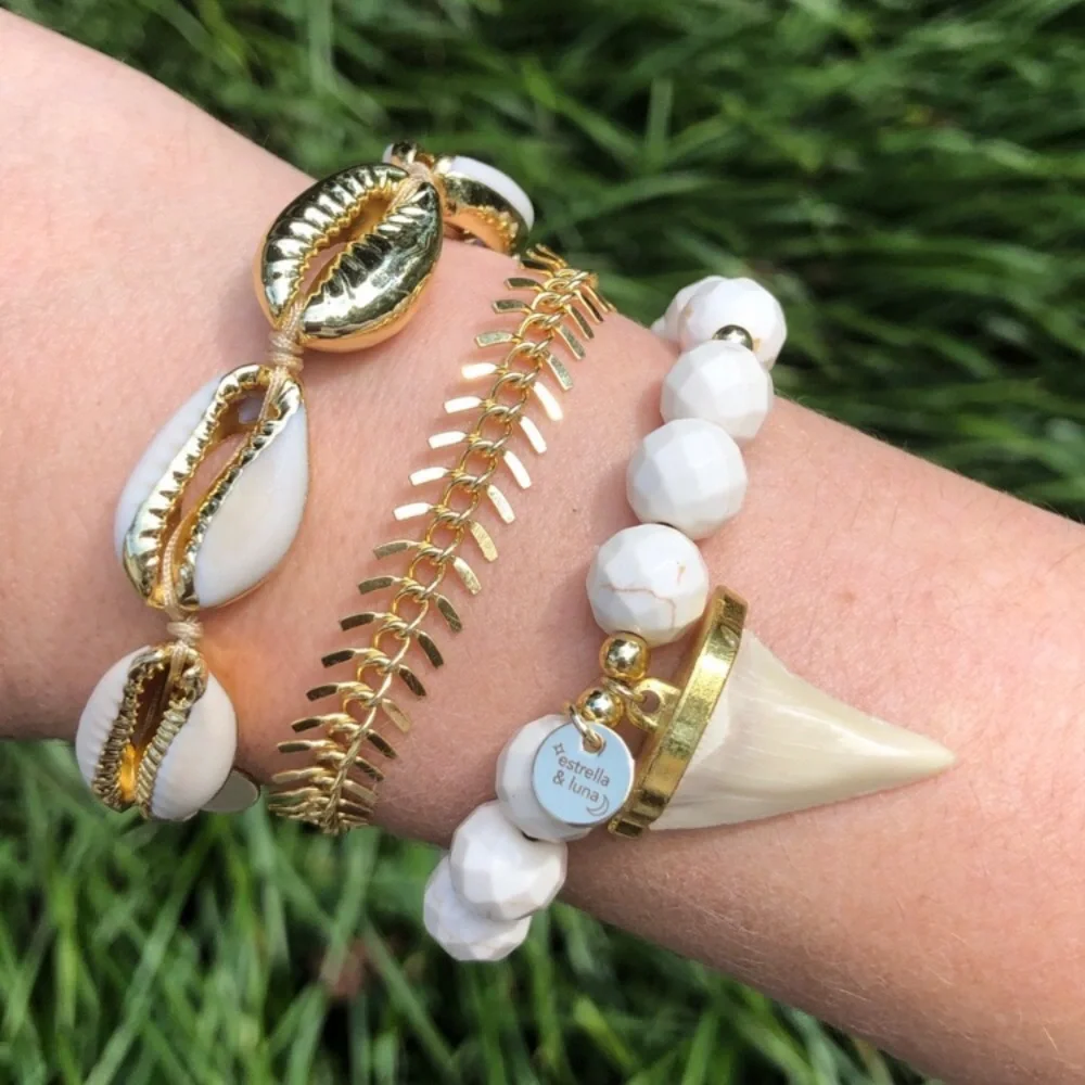 Gold Cowrie Shell Bracelet